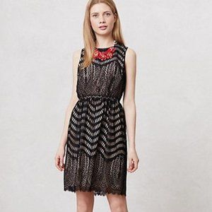 Anthropologie ANNA SUI Sonja Dress Nylon Laser Cut